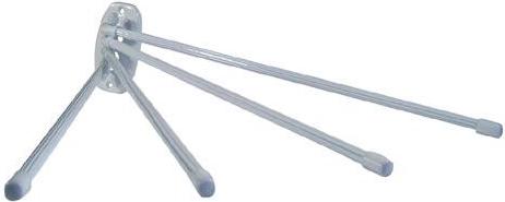 Czteroramienny metalowy wieszak na ręczniki biały