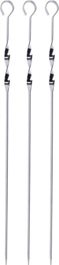 Płaskie nierdzewne szpikulce do grilla 45 cm (3 szt.)