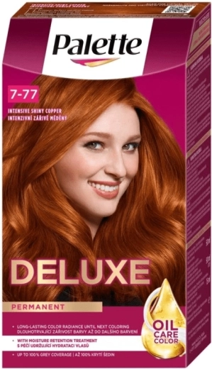 Palette Deluxe 7-77 intensywnie lśniąca miedziana farba do włosów 50 ml