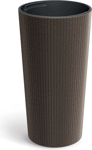 Doniczka Lamia Slim Eco Wood 25 cm kawa