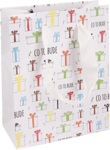 Prezentowa torba papierowa „Co to będzie” 14 × 7 × 18 cm
