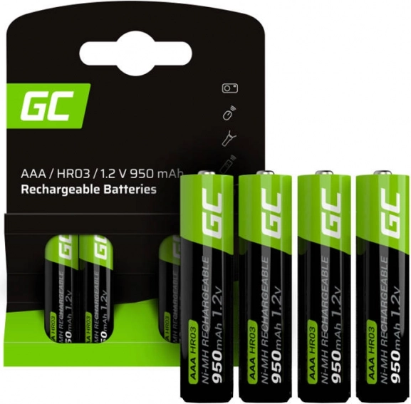 Akumulatory AAA GREEN CELL 950 mAh (4 szt.)