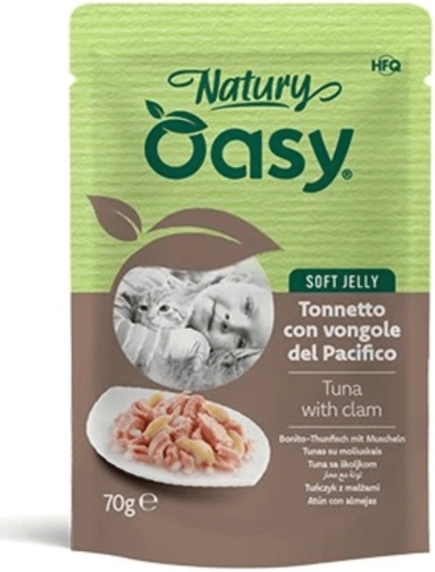 Oasy Nature Soft Jelly – tuńczyk z małżami w galaretce 70 g