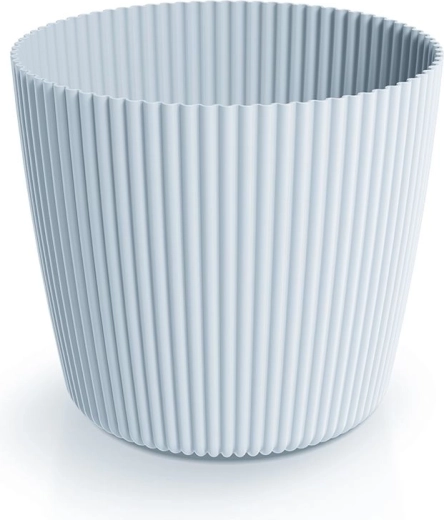Doniczka Milly Round 17 cm jasnoszara – plastikowa osłonka na kwiaty z ochroną UV