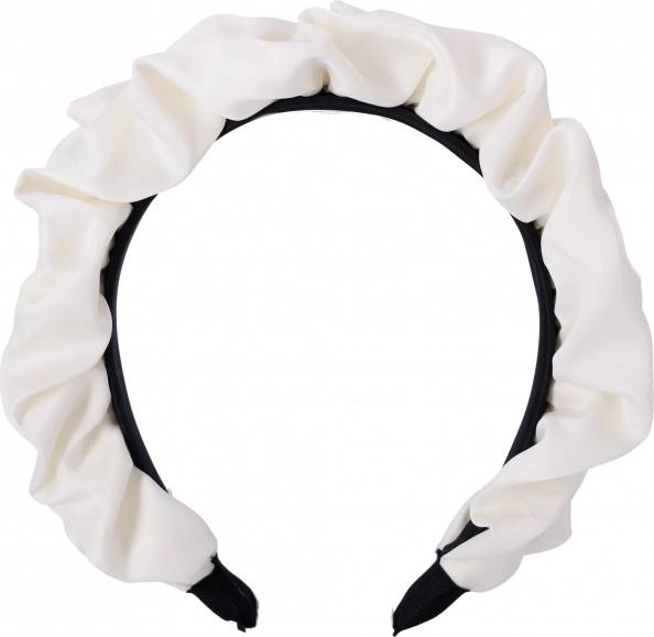 Satynowa opaska do włosów – biała