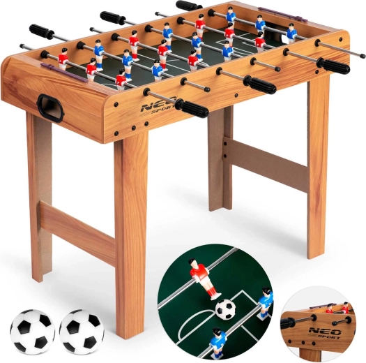 Stolikowy piłkarzyki NEO SPORT drewniany 70 × 37 × 62 cm