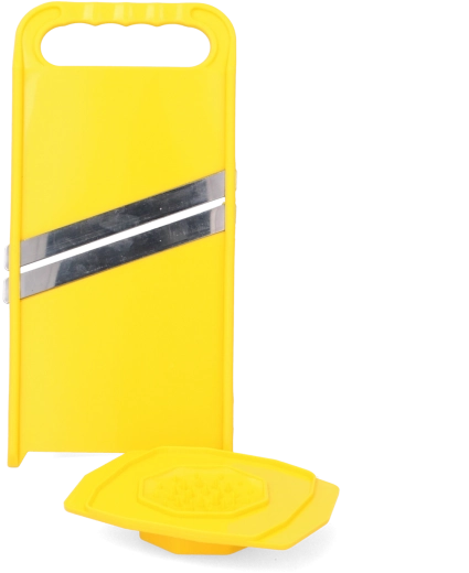 Plastowa skrobaczka do warzyw z dociskiem i nożem ze stali nierdzewnej