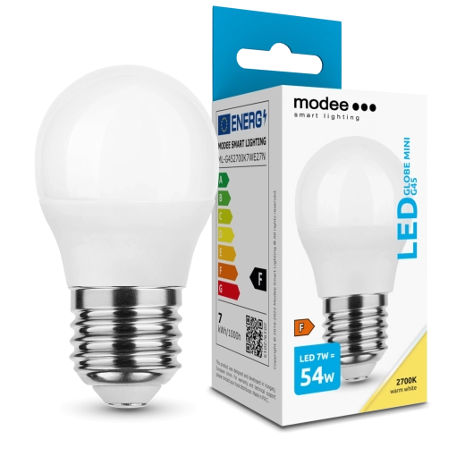 Modee LED żarówka Globe Mini G45 7 W E27, 700 lm, ciepła biel