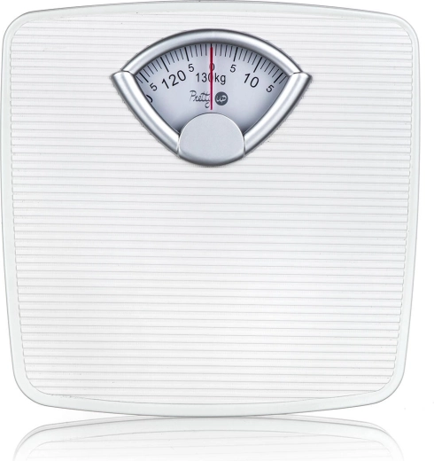 mechaniczna waga łazienkowa 130 kg w kolorze białym PU-07
