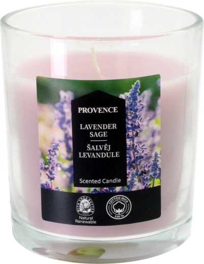 Świeca zapachowa w szkle szałwia i lawenda 7 × 8 cm