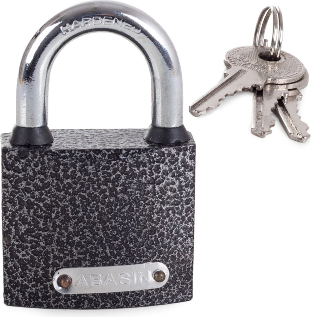 Kłódka 50 mm z hartowanym pałąkiem i 3 kluczami
