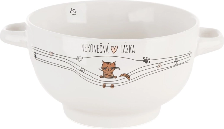 Ceramiczna miska „Nieskończona miłość” z motywem kota 14 cm