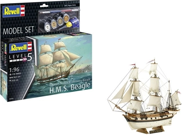 Plastikowy model okrętu H.M.S. Beagle