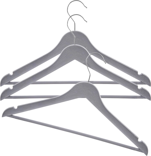 Szare obrotowe wieszaki na ubrania 42,5 × 24 cm, zestaw 3 szt.