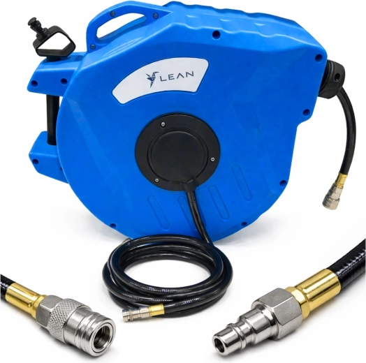 Automatyczna zwijana pneumatyczna zwijarka do węży 20 m, 8×12 mm, 24 bar