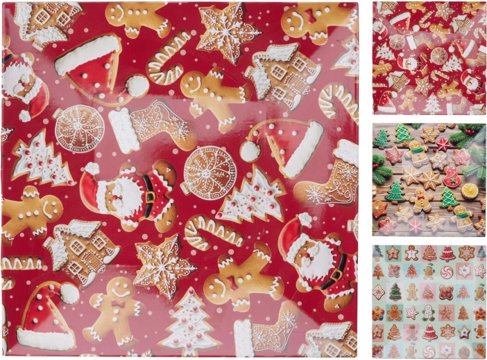 Świąteczna kwadratowa taca 30 × 30 cm z plastiku, mix dekorów