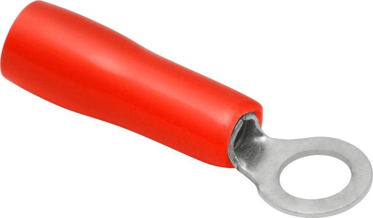 Izolowane oczko kablowe 4/2 mm czerwone
