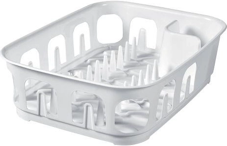 Ociekacz na naczynia prostokątny 39 × 29 × 10 cm, biały plastik