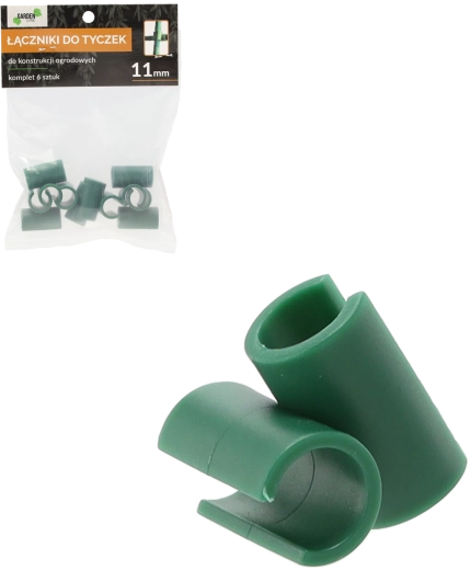 Zestaw 6 łączników T do ogrodowych prętów 11 mm