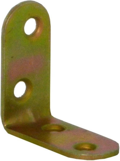 Kątownik z przetłoczeniem 40×18×2 mm, żółty ocynk, opakowanie 20 szt.