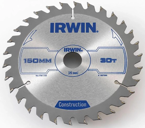 Tarcza pilarska IRWIN 150 mm, 30 zębów, cienkie cięcie do drewna