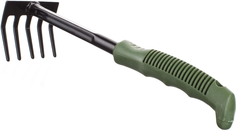 Ręczne grabki ogrodowe z 5 zębami i ergonomiczną rękojeścią 28 cm