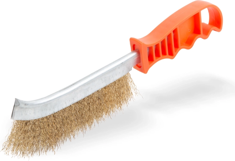 Szczotka druciana z plastikową rączką