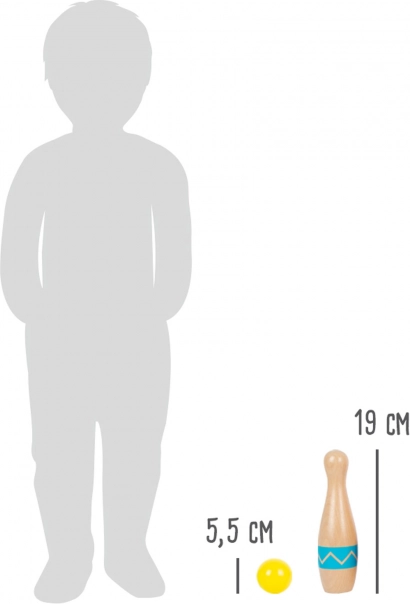 Drewniane kręgle SMALL FOOT Active – zestaw dla dzieci