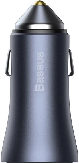 Ładowarka samochodowa BASEUS Golden Contactor Pro 40 W z USB‑A i USB‑C, PD/QC4.0+/SCP + kabel USB–USB‑C 1 m (szara)