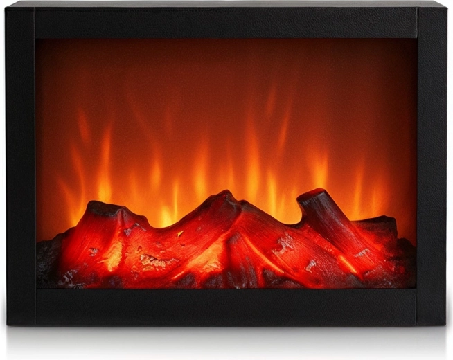 Elektryczny kominek LED czarny 29 × 23 cm