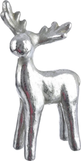 Dekoracyjny renifer srebrny 51 cm