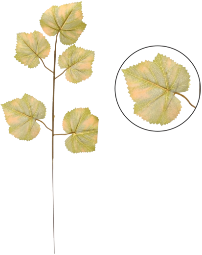 Sztuczna gałąź z liśćmi buka 57 × 20 cm, zielona (opakowanie 12 szt.)