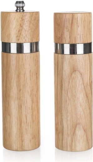 Zestaw młynek do pieprzu i solniczka BRILLANTE 15,2 × 4 cm, drewno kauczukowe