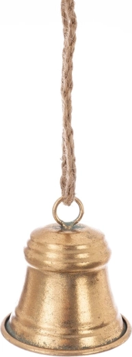 Metalowy dzwonek wiszący w kolorze złotym 8 cm