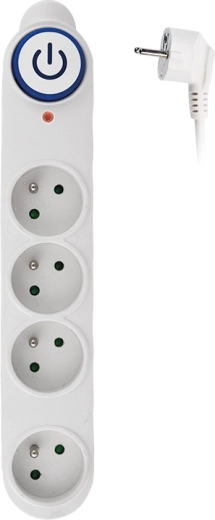 Solight listwa przeciwprzepięciowa z 4 gniazdami 150 J, 3 m, biała