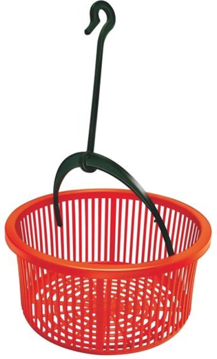 Plastowy koszyk na klamerki z haczykiem 19 cm