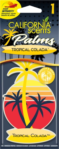 Zawieszka zapachowa do auta California Scents Palm Tropical Colada