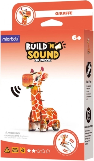 Puzzle 3D MierEdu zbuduj i posłuchaj – żyrafa