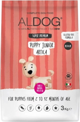 Aldog Puppy-Junior Artica Medium granulat dla szczeniąt ras średnich z łososiem 3 kg