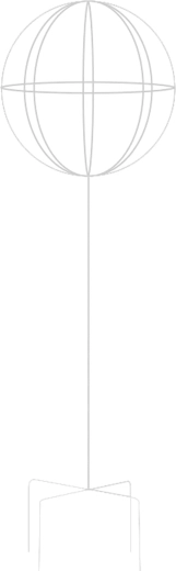 Metalowa podpora dla pnączy i róż 50 × 10 cm – biała