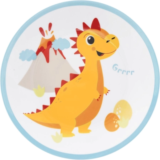 Dziecięcy płytki talerz porcjowy DINO 21 cm - 1 szt.