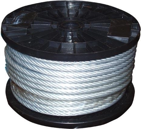 Ocynkowana linka stalowa w osłonie PVC, 2/3 mm, 200 m