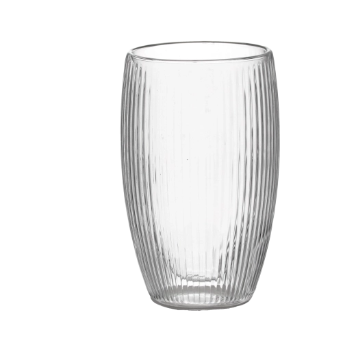 Zestaw żebrowanych szklanek z podwójną ścianką 440 ml, 2 szt.