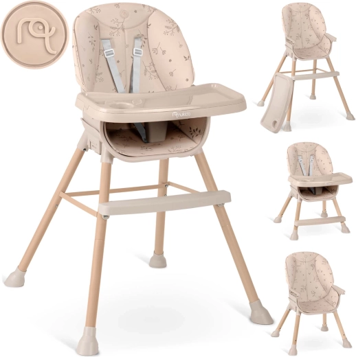 Krzesełko do karmienia NUKIDO Tilo 3w1 beżowe