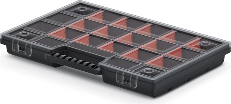 Plastowy organizer z regulowanymi przegródkami 290 × 195 × 35 mm NOR
