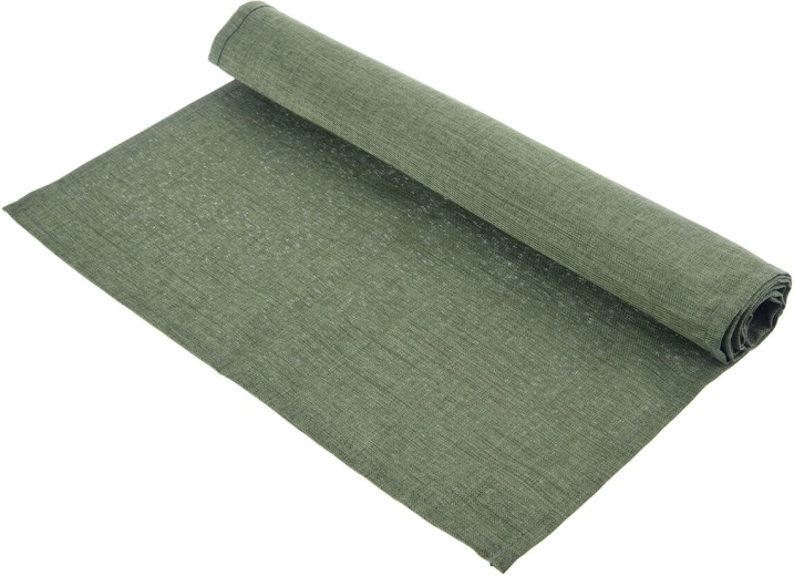 Zielony bieżnik stołowy z poliestru 140 × 40 cm