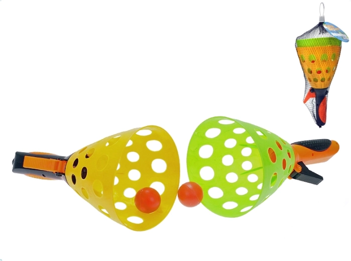 Zestaw Catchball 25 cm – 2 koszyki i piłki w siatce