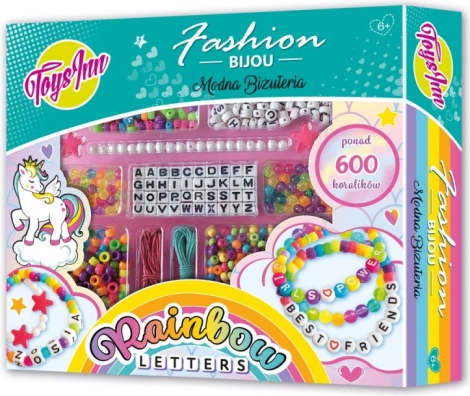 Zestaw koralików Tęczowe Litery