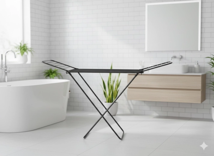 Składany suszarka na pranie z uchwytami na skarpetki 180 × 55 × 102 cm