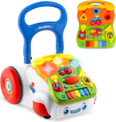 Chodzik i panel interaktywny 2w1 z muzyką RICOKIDS biały